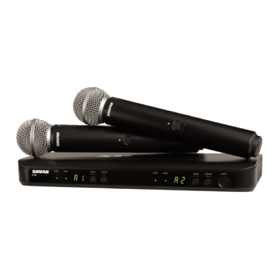זוג מיקרופונים אלחוטיים SHURE BLX288E/SM58